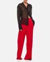 Lanvin Pleated Shirt In Red