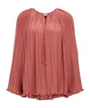 Lanvin Pleated Shirt In Pink