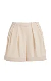 Lanvin Pleated Shorts In Neutral