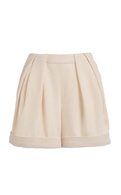 Lanvin Pleated Shorts In Neutral