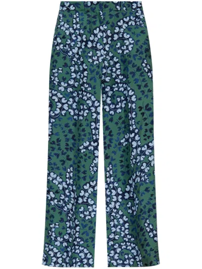 LANVIN PLEATED SILK TROUSERS