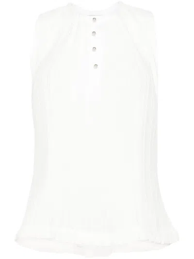 LANVIN LANVIN PLEATED SLEEVELESS TOP