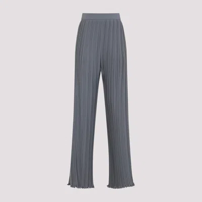 Lanvin Pleated Straight Leg Pants In Gray