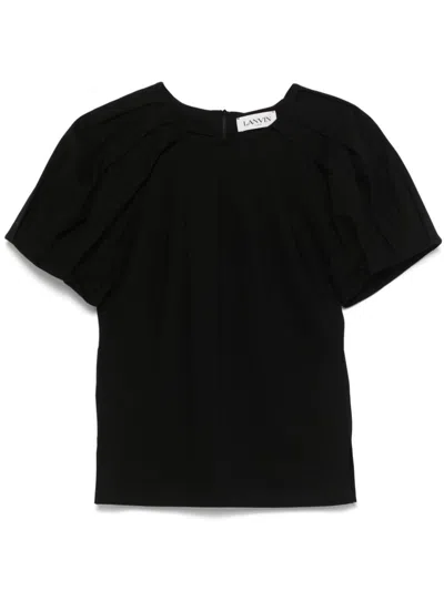 Lanvin T-shirt Mit Falten In Schwarz