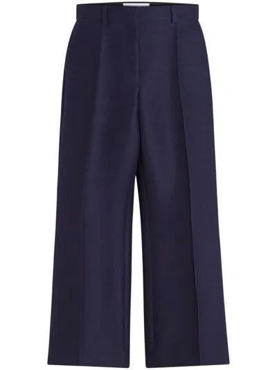 Lanvin Pleated Trousers In Midnight Blue