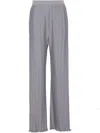 Lanvin Loose Fit Pleated Wide Leg Trousers In Grey