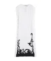 Lanvin Sleeveless Plisse Midi Dress In White