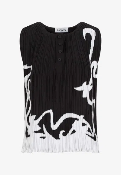 LANVIN PLISSE SLEEVELESS TOP
