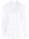 Lanvin Pointed-collar Cotton Shirt In White