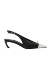 Lanvin Black Slingbacks Heels In Black
