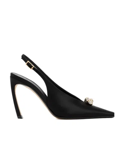 LANVIN LANVIN EMBELLISHED POINTED TOE PUMPS