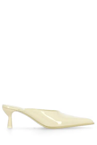 Lanvin 70mm Patent Leather Pumps In Yellow