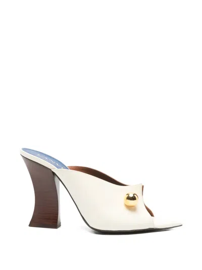 Lanvin Pointed-toe Sandals In Neutral