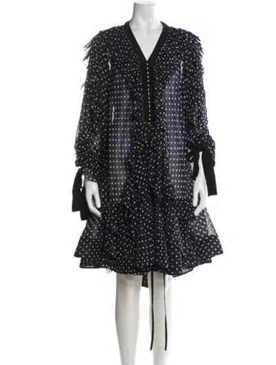 Pre-owned Lanvin Polka Dot Print Knee-length Dress In Multi