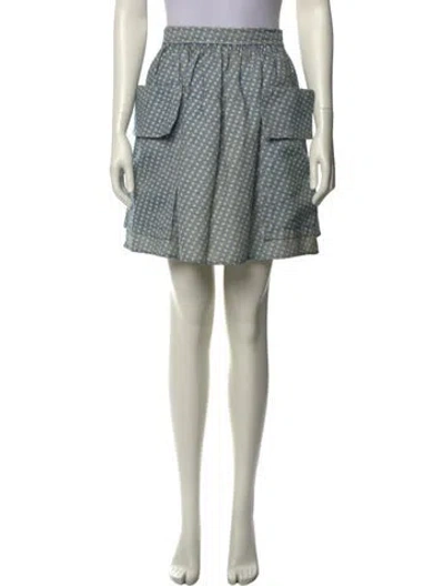Pre-owned Lanvin Polka Dot Print Knee-length Skirt In Multi