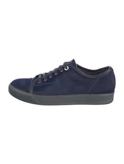 Pre-owned Lanvin Ponyhair Sneakers In Blue
