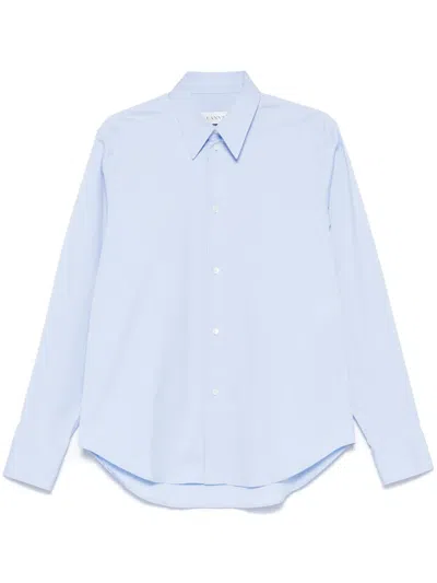 Lanvin Poplin Shirt In Blue