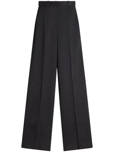 Lanvin Pressed-crease Trousers In Black