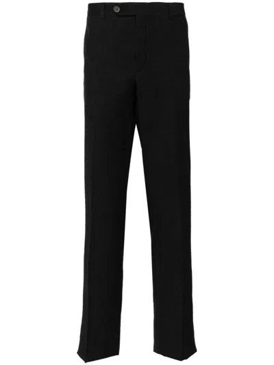 Lanvin Pressed-crease Wool Tailored Trousers In Grau