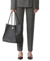 Lanvin Prince Of Wales Wool Cigarette Pants In Gray