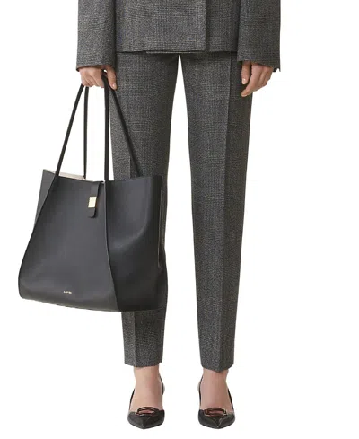 Lanvin Prince Of Wales Wool Cigarette Pants In Gray