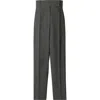 Lanvin Prince Of Wales Wool Cigarette Pants In Gray