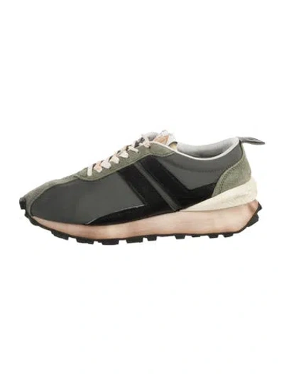 Pre-owned Lanvin Printed Athletic Sneakers In Green