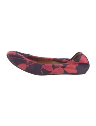 Pre-owned Lanvin Printed Ballet Flats In Blue
