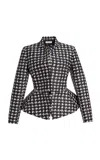 Lanvin Printed Basque Jacket In Black