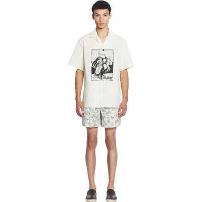 Lanvin Printed Cotton Shirt In White