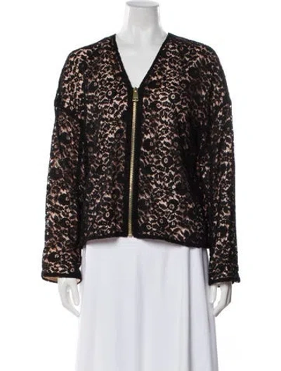 Pre-owned Lanvin Printed Evening Jacket In Black