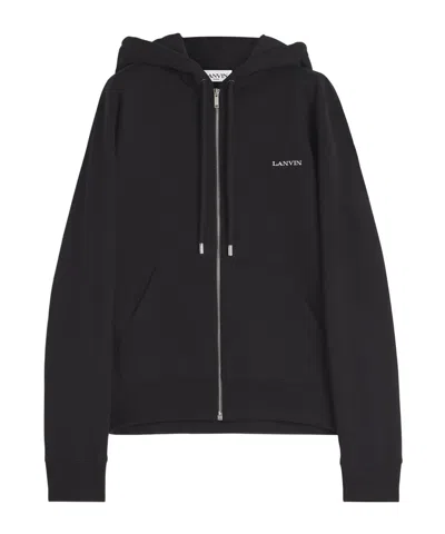 Lanvin Printed Hoodie In Black