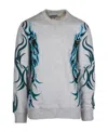 Lanvin Printed Hoodie In Gray