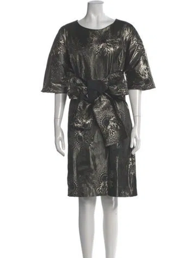 Pre-owned Lanvin Printed Knee-length Dress In Black