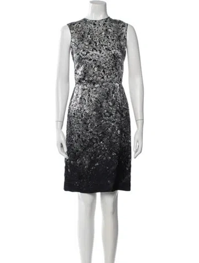 Pre-owned Lanvin Printed Knee-length Dress In Black