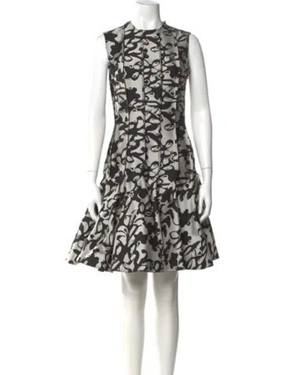 Pre-owned Lanvin Printed Knee-length Dress In Neutral