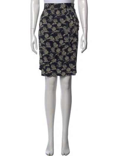 Pre-owned Lanvin Printed Knee-length Skirt In Blue