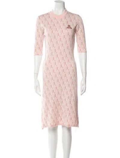 Pre-owned Lanvin Printed Midi Length Dress In Pink