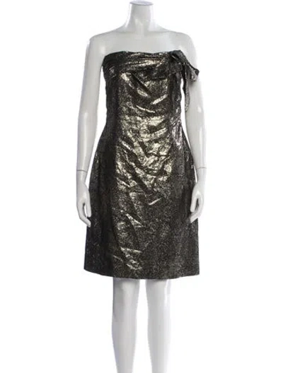 Pre-owned Lanvin Printed Mini Dress In Green