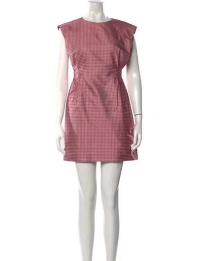 Pre-owned Lanvin Printed Mini Dress W/ Tags In Pink