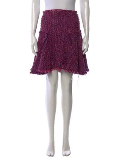 Pre-owned Lanvin Printed Mini Skirt In Purple