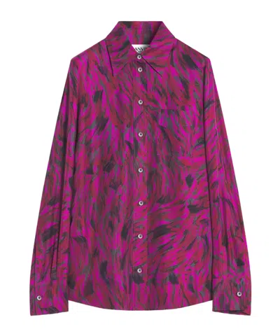 Lanvin Printed Shirt In Fuchsia