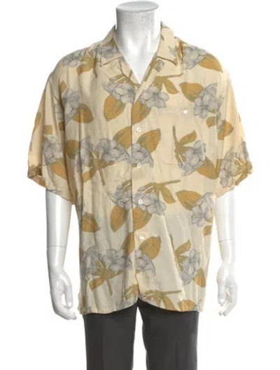 Pre-owned Lanvin Printed Short Sleeve Shirt In Neutral