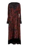 Lanvin Printed Silk Maxi Dress