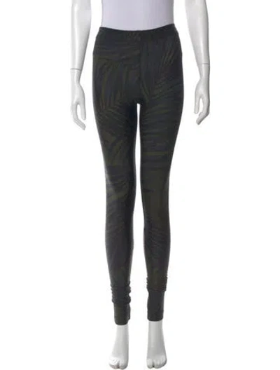 Pre-owned Lanvin Printed Skinny Leg Pants In Gray