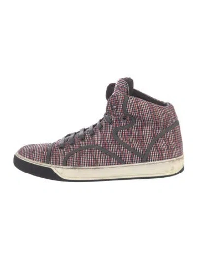 Pre-owned Lanvin Printed Sneakers In Red