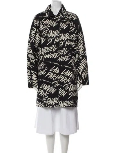 Pre-owned Lanvin Printed Trench Coat In Multi