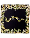 Lanvin Printed Twill Silk Scarf In Blue