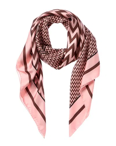 Lanvin Printed Twill Silk Scarf In Red