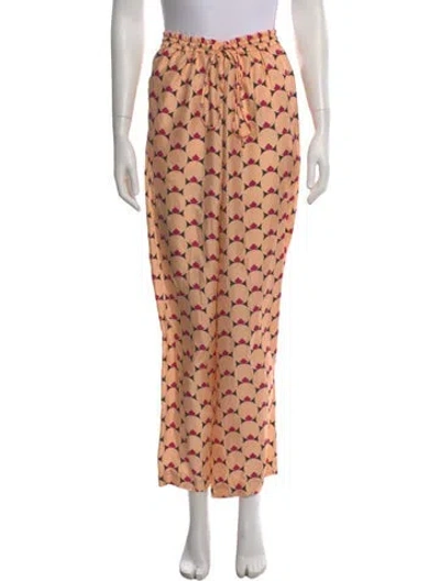 Pre-owned Lanvin Printed Wide Leg Pants In Multi